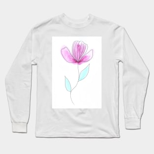 Watercolor. Flower, art decoration, sketch. Illustration hand drawn modern Long Sleeve T-Shirt